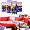 Estonia Tallinn City Scenery Canvas Wall Art/Europe Landscape Wall Picture/Night Cityscape Giclee Canvas